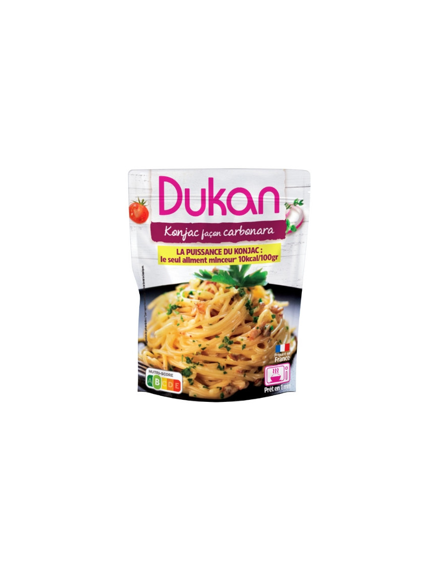 Dukan konjac spaghetti with carbonara-style