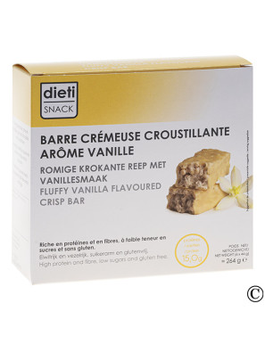 Dietisnack Vanilla Fluffy Crisp Protein Bar